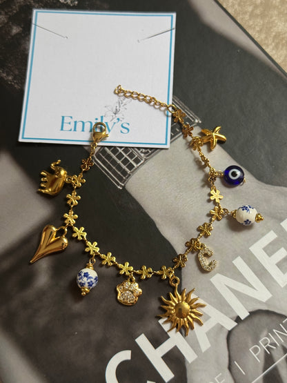 Pulsera Fiori con charms