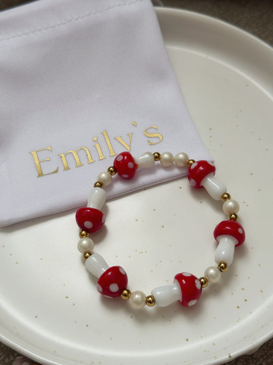 Pulsera Honguitos rojos