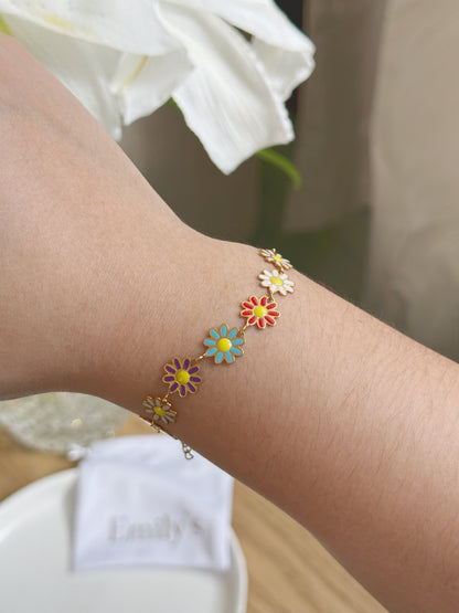 Pulsera margaritas multicolor
