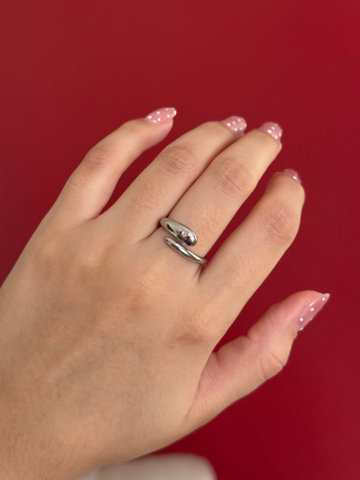 Anillo bold con zirconia