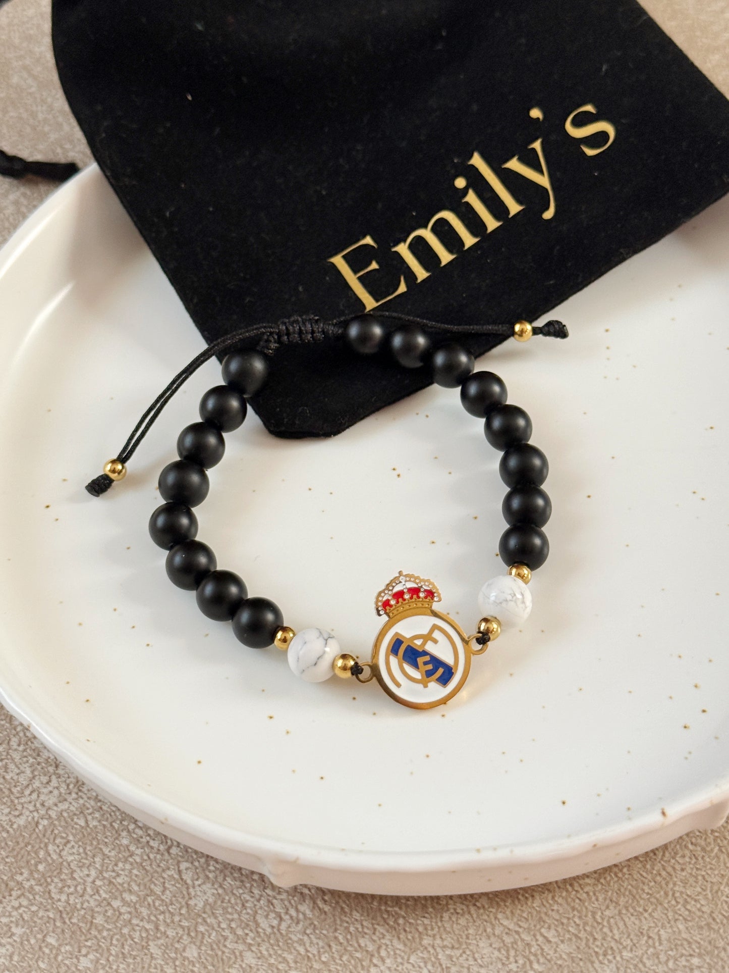 Pulsera ónix mate Real Madrid