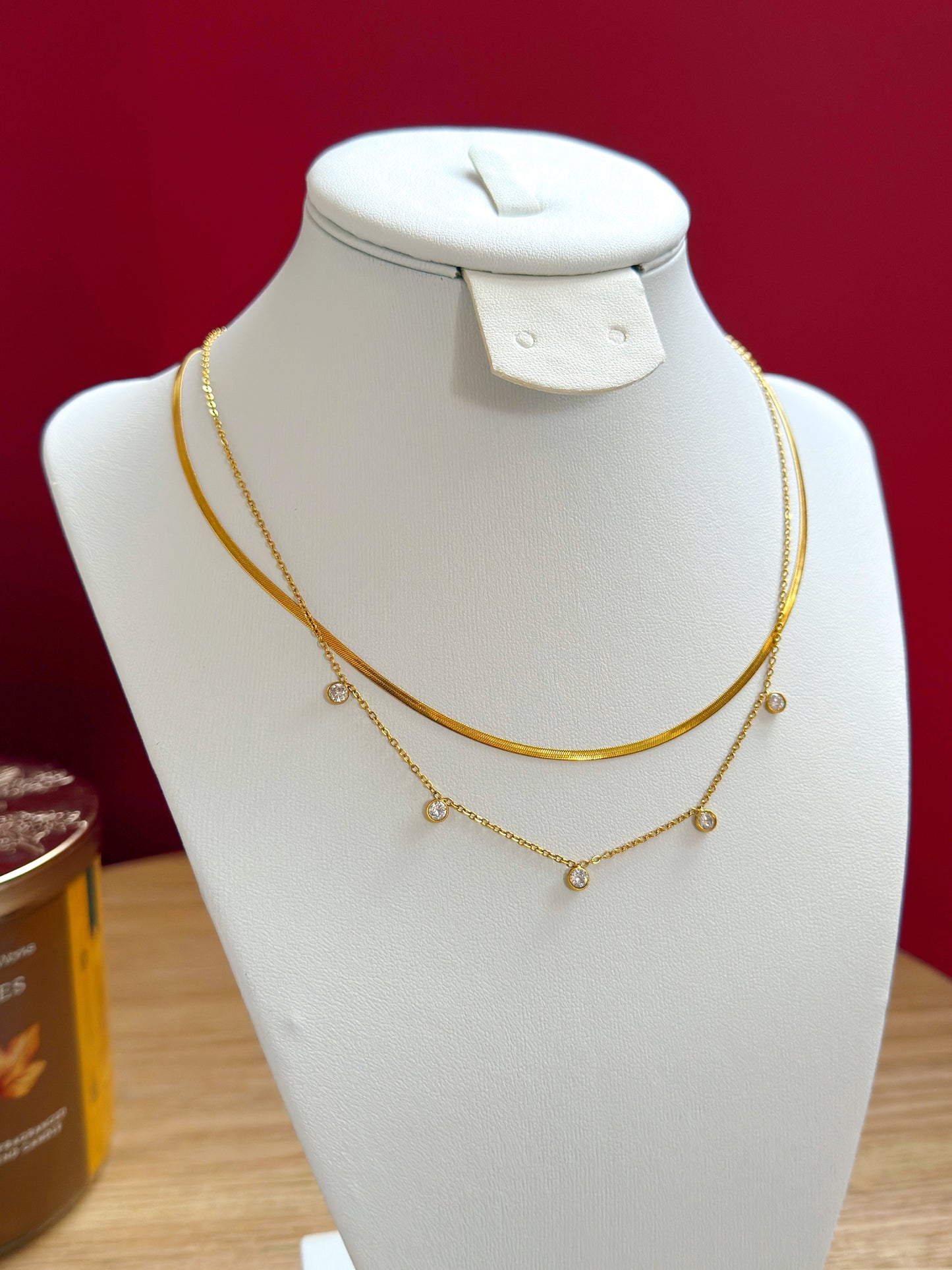Cadena doble (Snake & Zirconias)