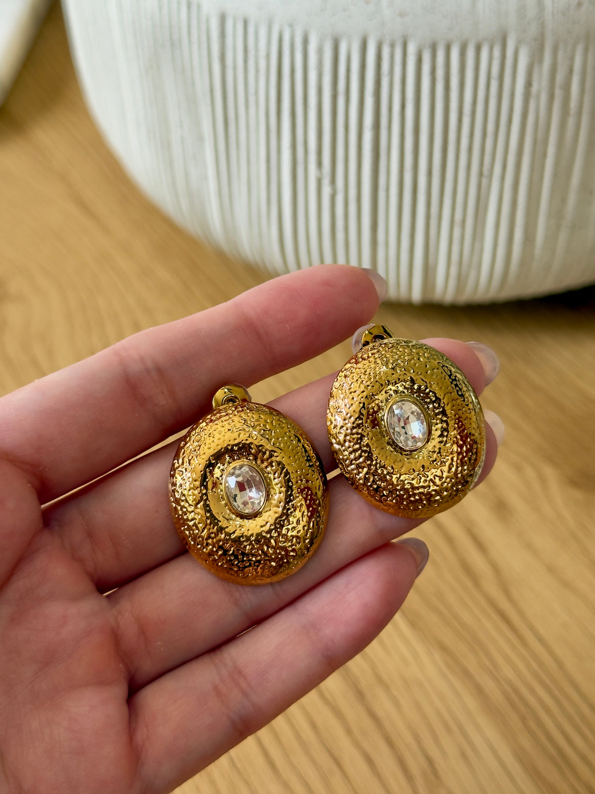 Aritos redondos con zirconia