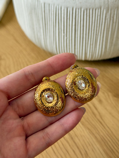 Aritos redondos con zirconia