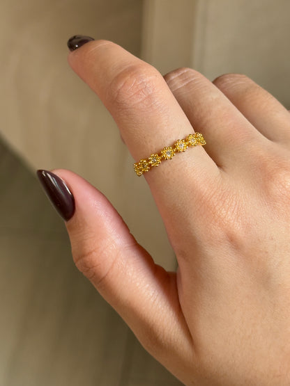 Anillo mini flores