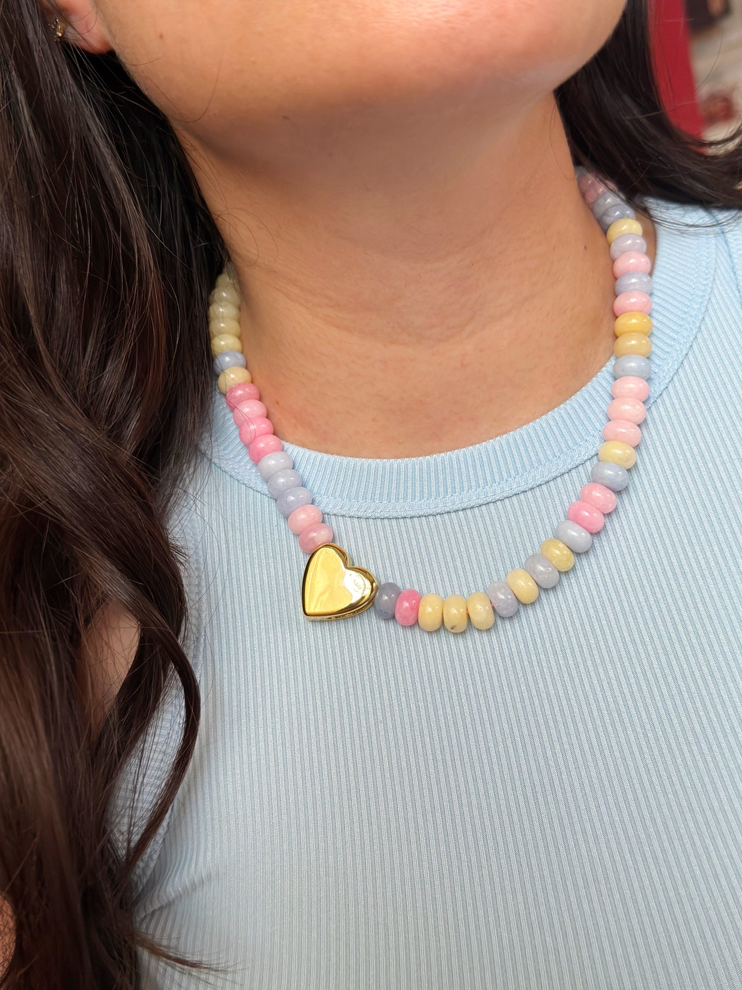Collar multicolor corazón