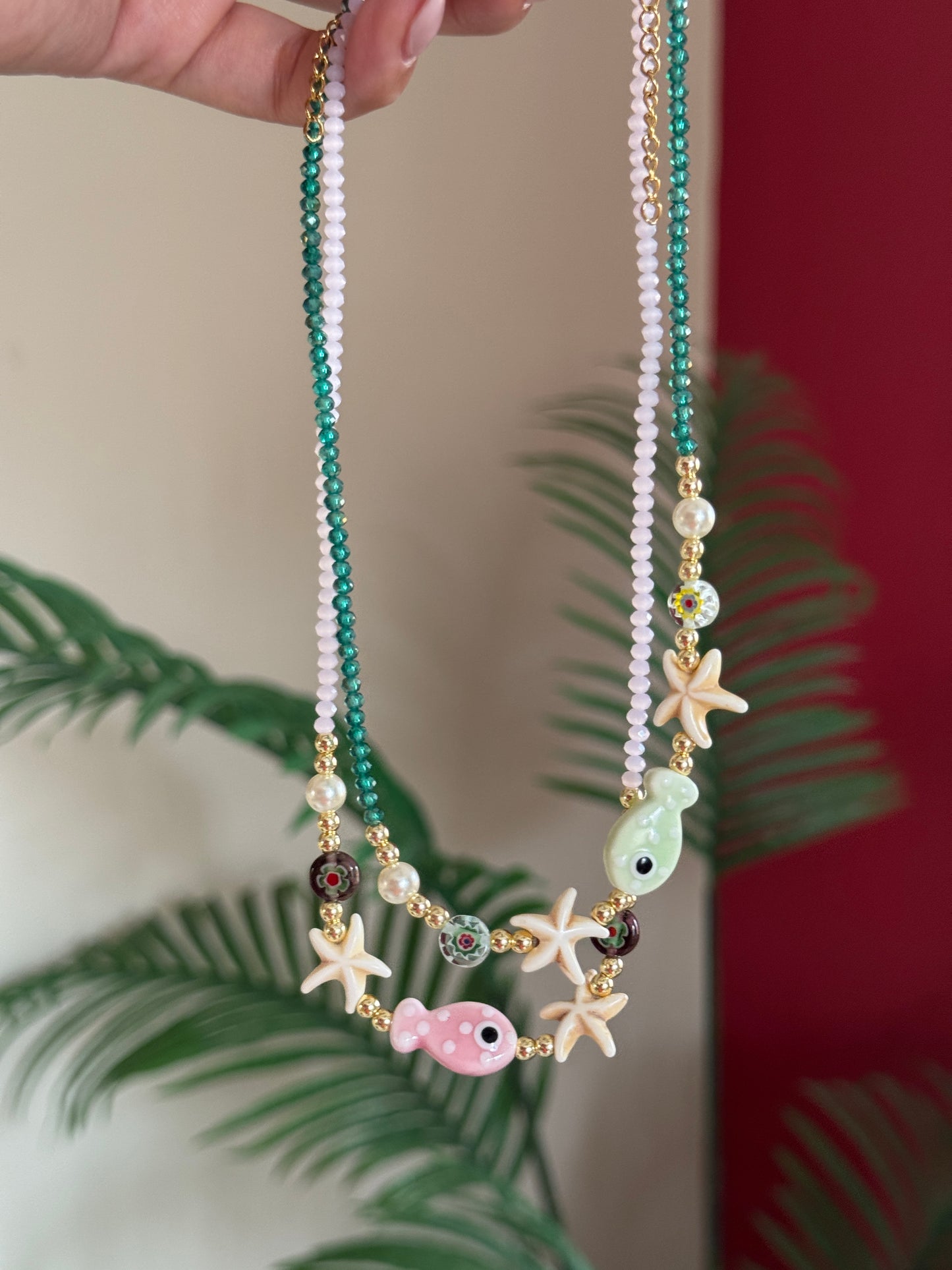 Collar pez con cristales