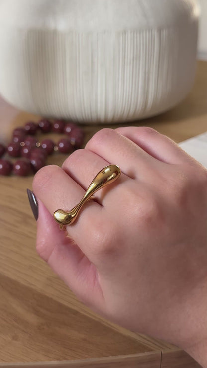 Anillo largo dos dedos